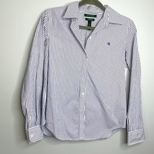 Lauren Ralph Lauren Fitted Striped Button Down